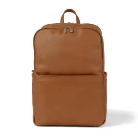 Oioi Multitasker Diaper Backpack - Chestnut Brown Vegan Leather