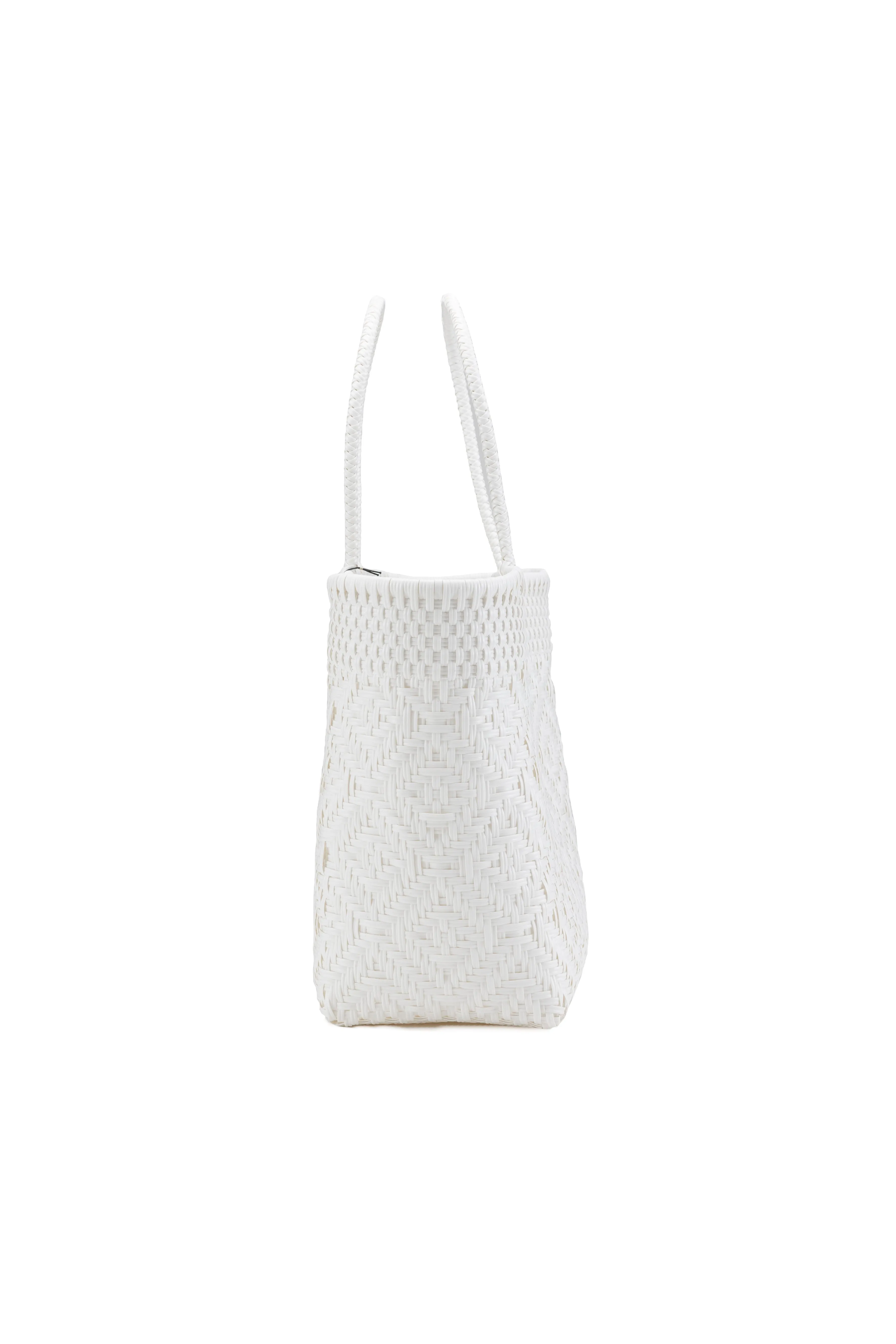 Paulina White Tall Tote