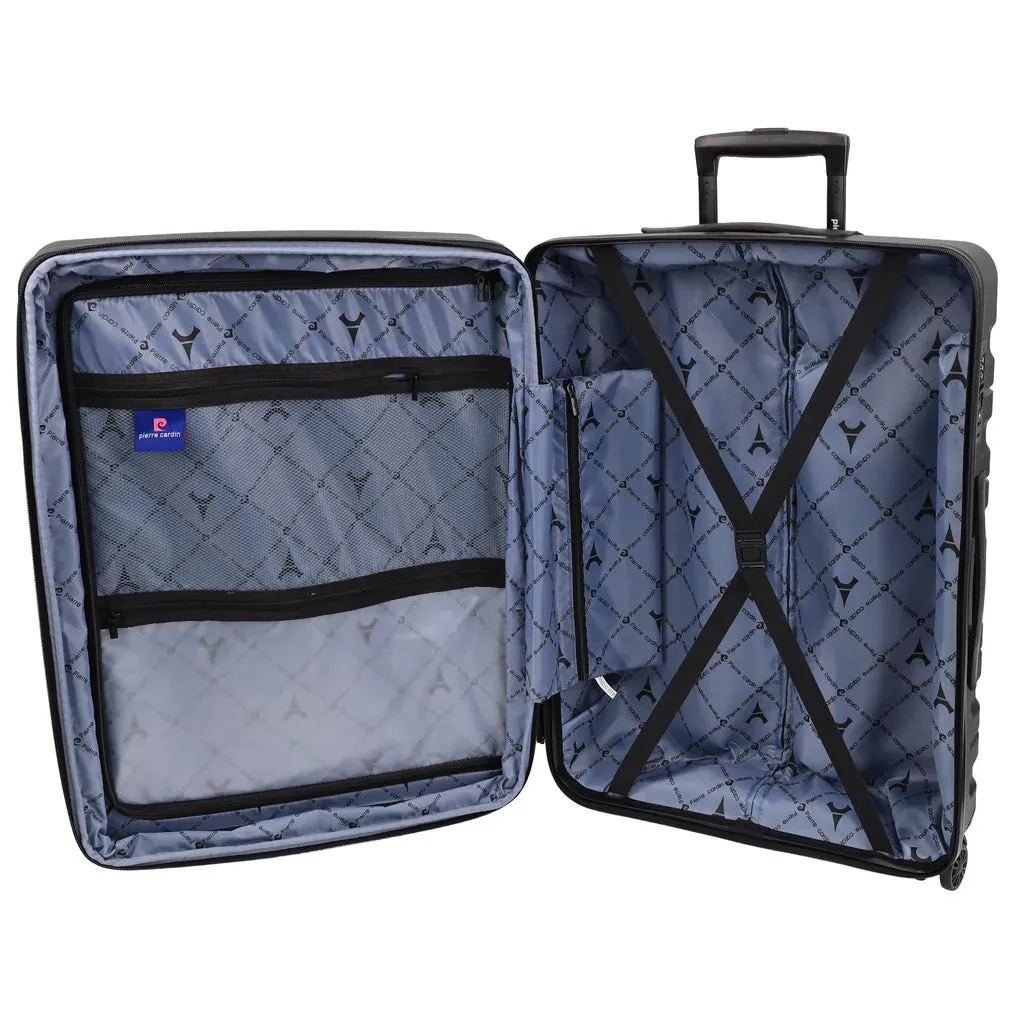 Pierre Cardin Hard Shell Suitcase Medium 70cm - Black