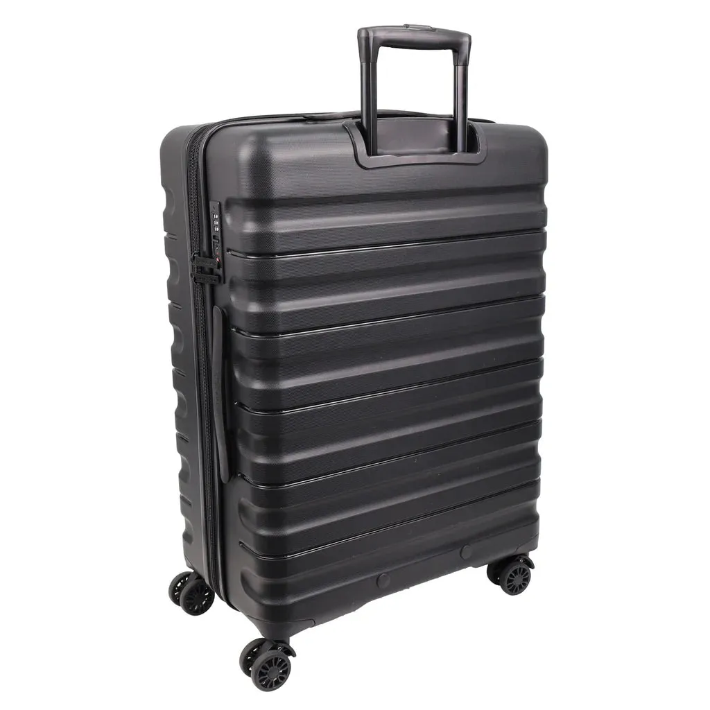 Pierre Cardin Hard Shell Suitcase Medium 70cm - Black