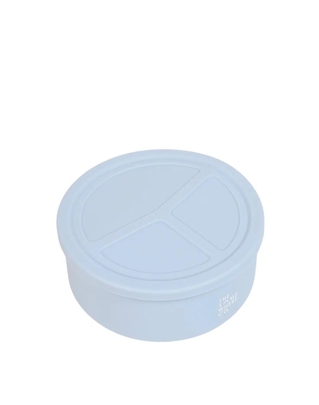 Powder Blue Round Silicone Bento Lunch Box