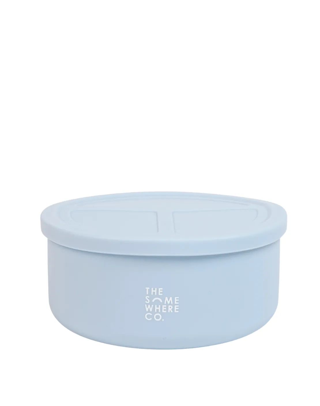 Powder Blue Round Silicone Bento Lunch Box