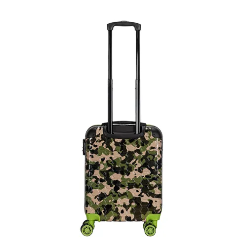 Premium Quality ABS Hard Shell Urban Camouflage Print Spinner Suitcase with Built in Lock - 20 Inch Cabin