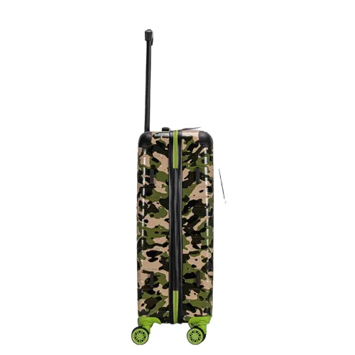 Premium Quality ABS Hard Shell Urban Camouflage Print Spinner Suitcase with Built in Lock - 20 Inch Cabin