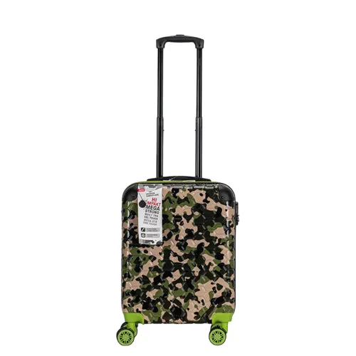 Premium Quality ABS Hard Shell Urban Camouflage Print Spinner Suitcase with Built in Lock - 20 Inch Cabin