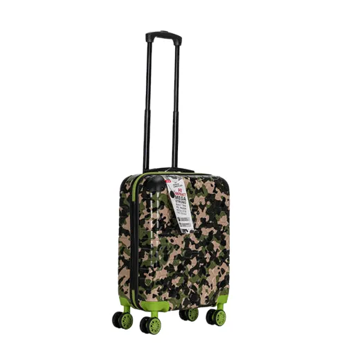 Premium Quality ABS Hard Shell Urban Camouflage Print Spinner Suitcase with Built in Lock - 20 Inch Cabin