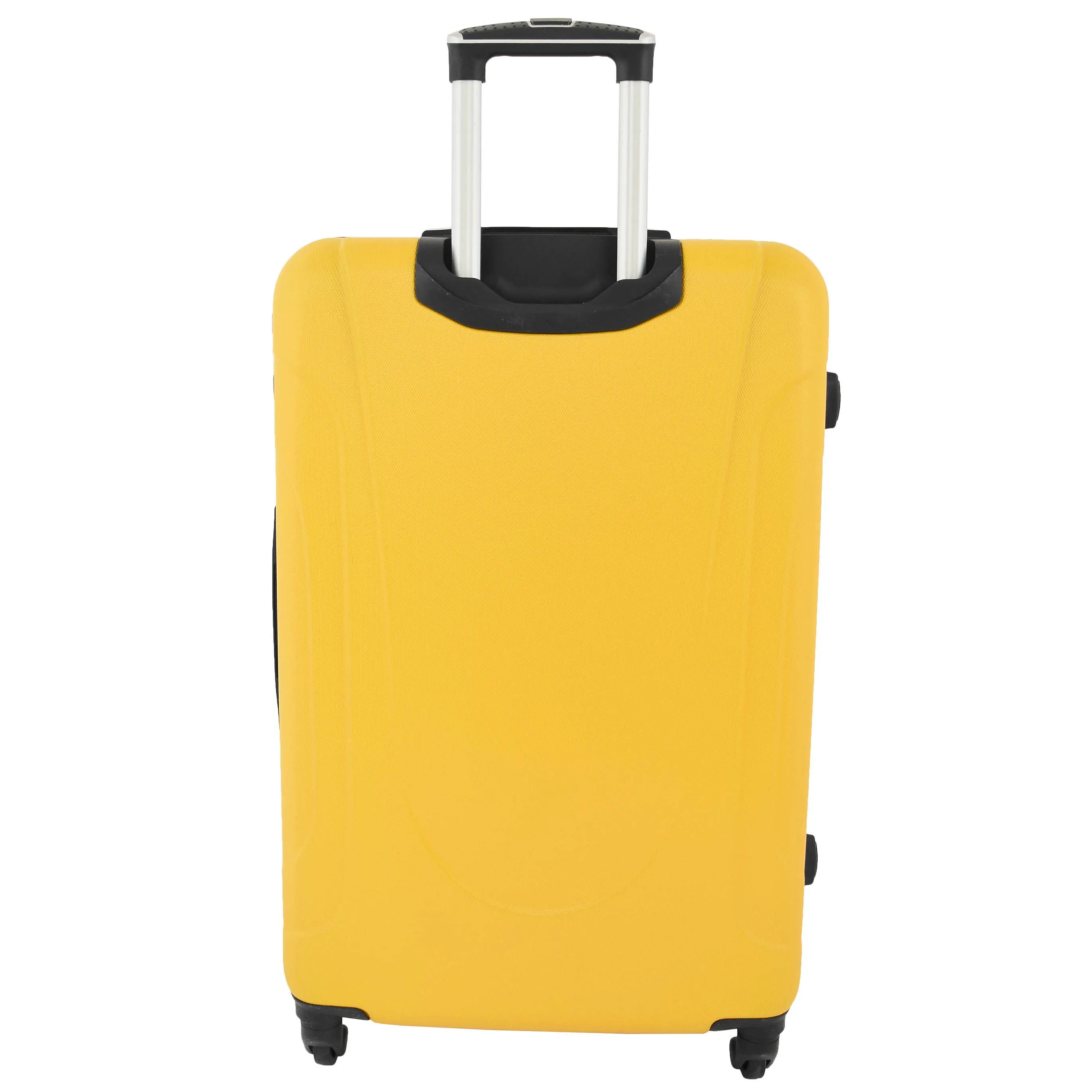 Robust 4 Wheel Suitcases ABS Yellow Lightweight Digit Lock Luggage Travel Bag Stargate