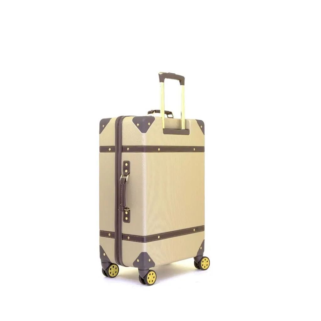 Rock Vintage 3 Piece Hardsided Luggage Set - Gold