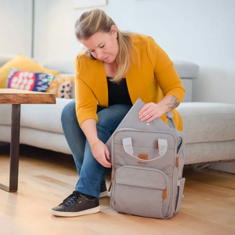 Signature Diaper Bag - Grey