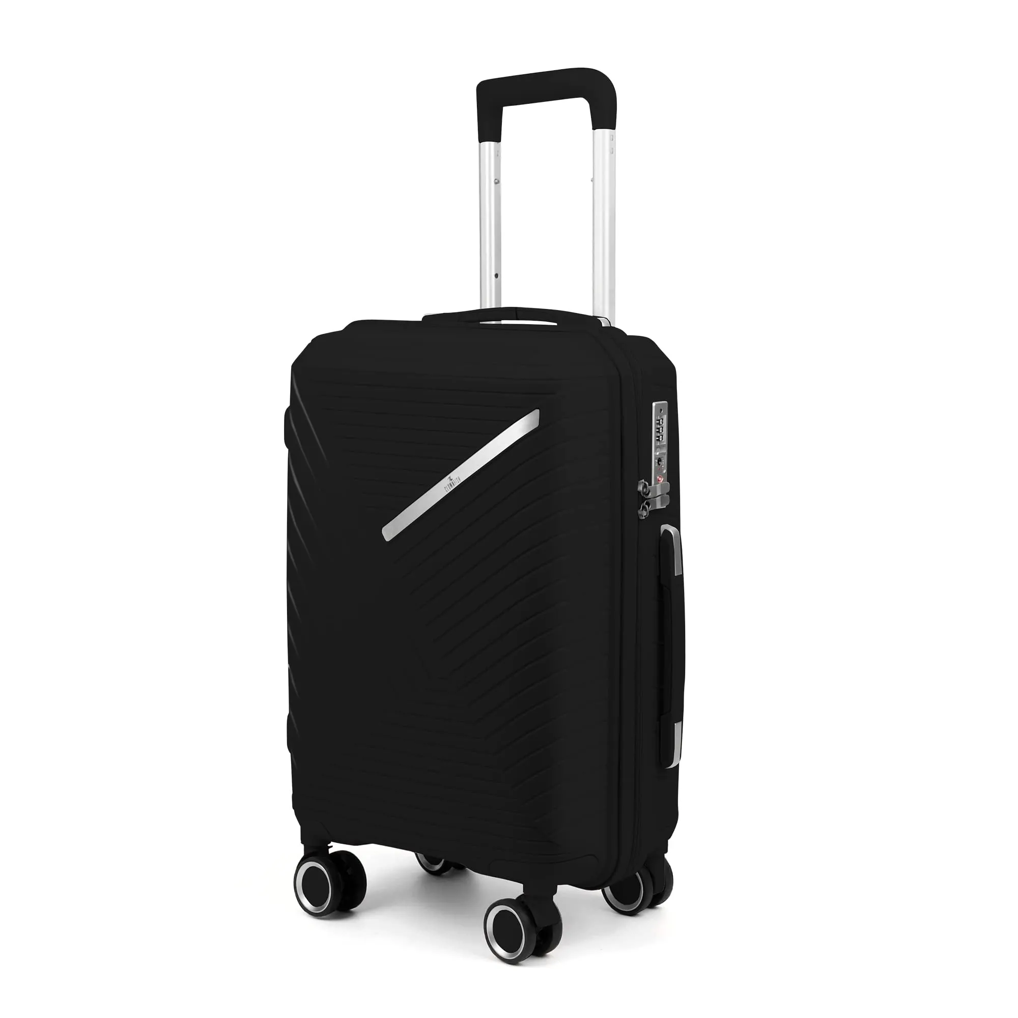 THE CLOWNFISH Denzel Series Luggage Polypropylene Hard Case Suitcase Eight Wheel Trolley Bag with TSA Lock-Pink (Medium size, 66 cm-26 inch)