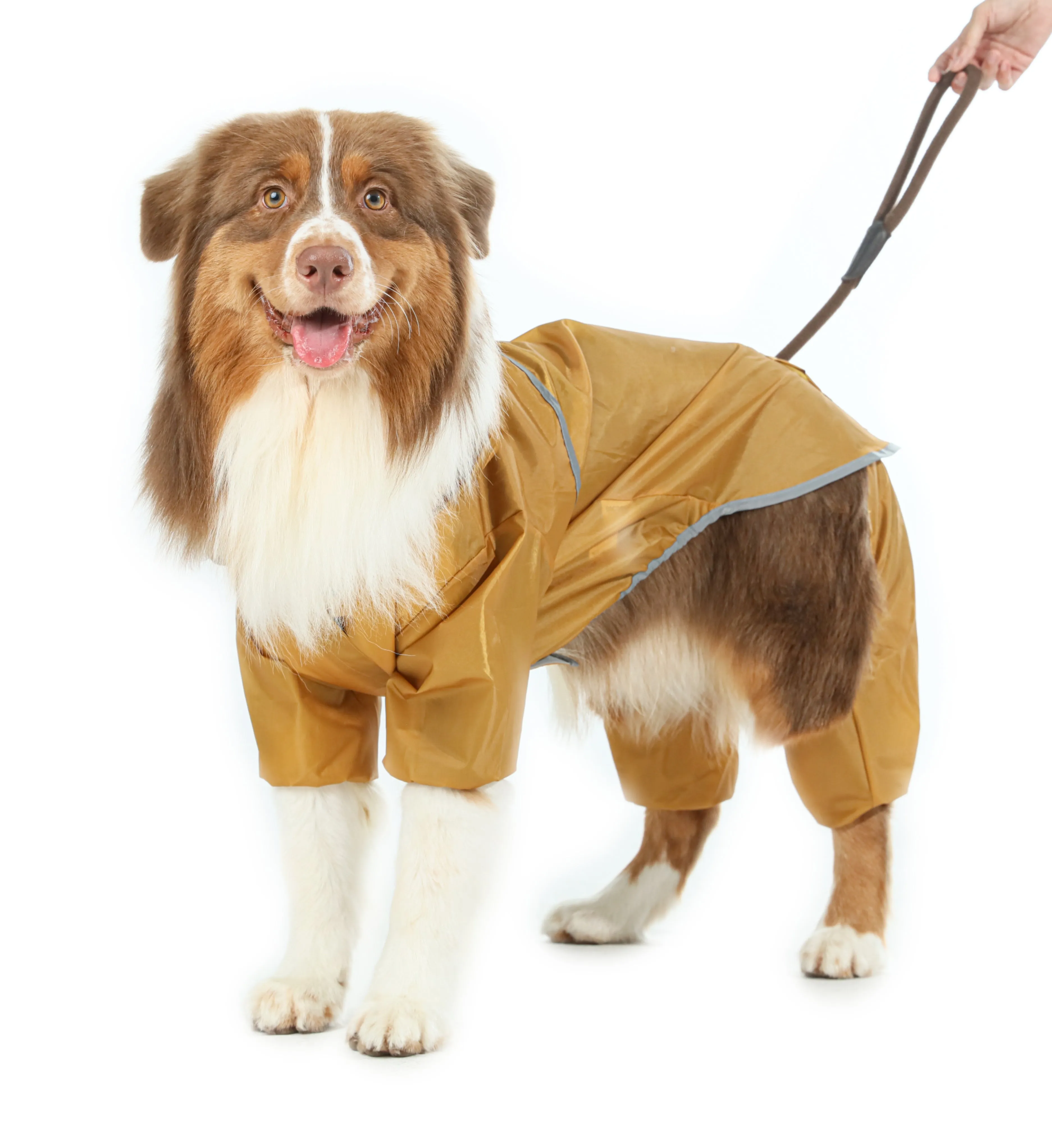 Ultralight Full covered hooded waterproof dog jacket - Yellow