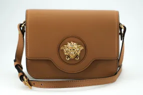 Versace Brown Calf Leather Shoulder Bag