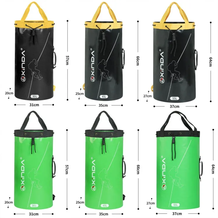 XINDA XD-BAG21 Outdoor Rock Climbing Waterproof Wear-Resistant Rope Storage Bag, Color: Green-45L