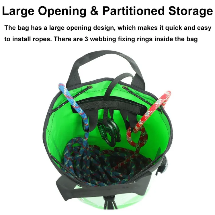 XINDA XD-BAG21 Outdoor Rock Climbing Waterproof Wear-Resistant Rope Storage Bag, Color: Green-45L